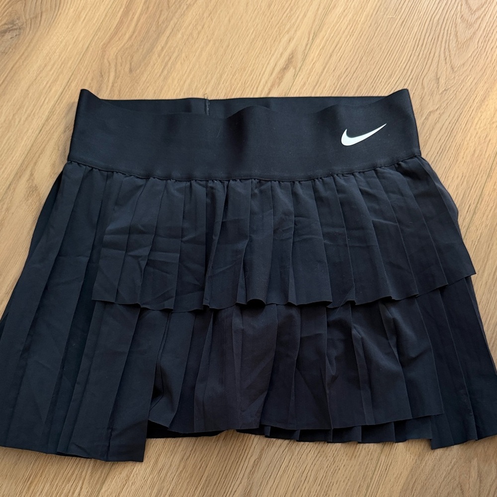 Nike Black Court Advantage Layered Tennis Skirt